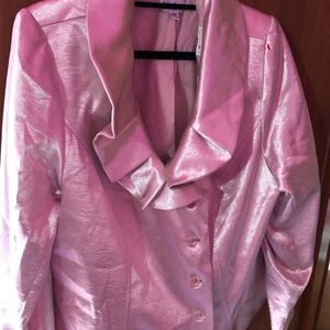 White Satin like Formal Jacket by Nicolette size 18w